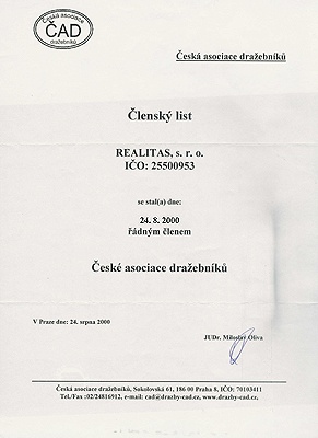 Členský list ČAD 2000